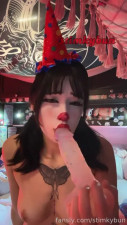 Clown Stimkybun Gives Sloppy Head To A Dildo