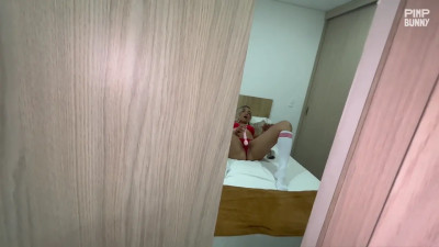 Getting Fucked By My Roommate While I Was Enjoying A New Toy