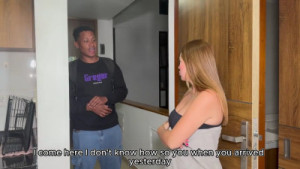 Latina Sara Blonde Bangs Her New Roommate