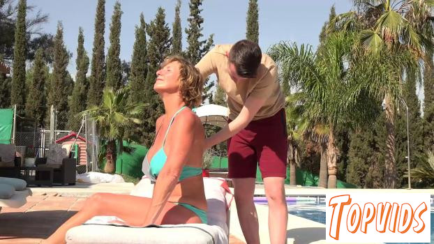 Molly - Busty Mature MILF Ms  Molly Fucks the Pool Boy