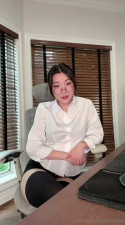 Lillie Nue Rides A Dildo In Her Office