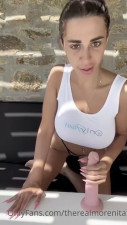 Therealmorenita Enjoys Her Dildo Outdoors