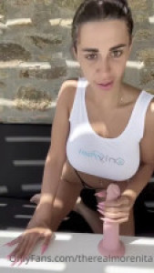 Therealmorenita Enjoys Her Dildo Outdoors