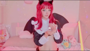 Horny Succubus Lolidream Fills Her Butt With A Banana