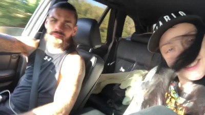 Goth Alessa_Savage Gives Messy BJ In The Car