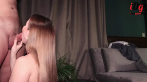 Amalia Davis Gives Sloppy Head And TitJob