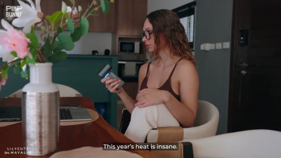 Roommate Strips Naked To Escape The Heat But Gets Sweaty While Riding My Dick