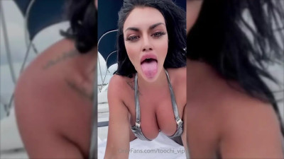 Toochi Kash Enjoys A Slippery Cock Ride On A Boat