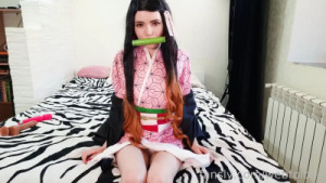 Webtolove's Lusty Solo Play As Nezuko